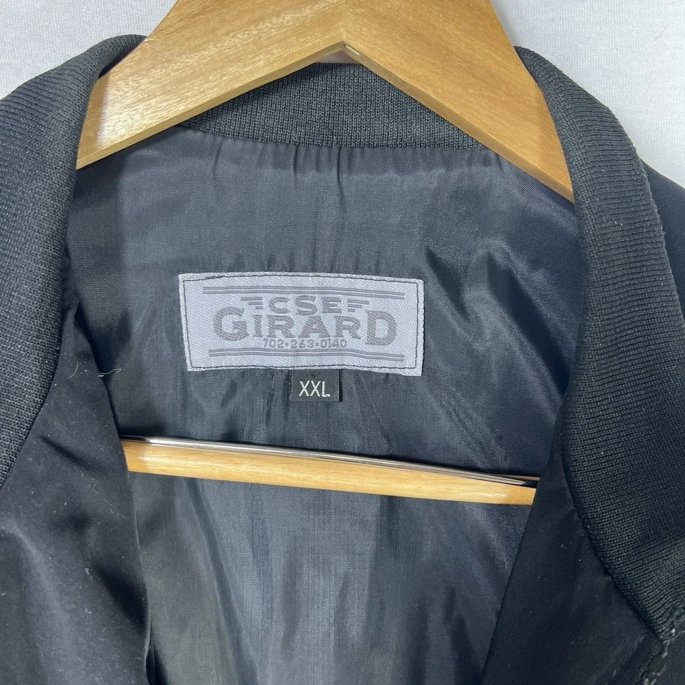 Vintage Las Vegas Jacket XXL Black Embroidered Casino Bomber Full Zip